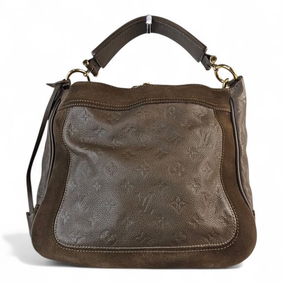 LOUIS VUITTON Audacieuse PM Monogram Empreinte Suede Brown Shoulder Bag - Picture 6 of 16